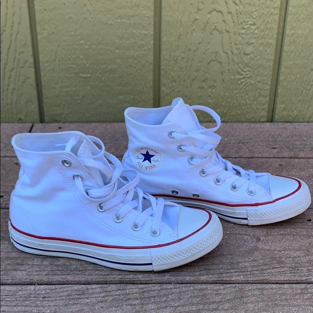 White Converse High Tops